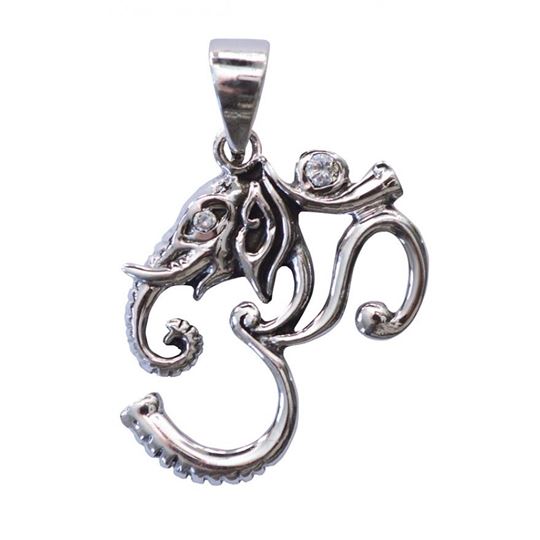 Bild von Anhänger Om-Elefant 2.5 cm x 2.5 cm Silber 925 4.1 g