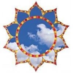 Image de Spiegel Mosaik Lotus bunt Glas 40cm