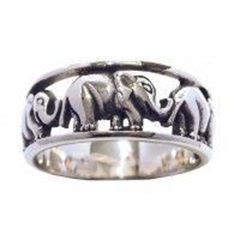 Bild von Ring 3 Elefanten Silber 925 6,4g
