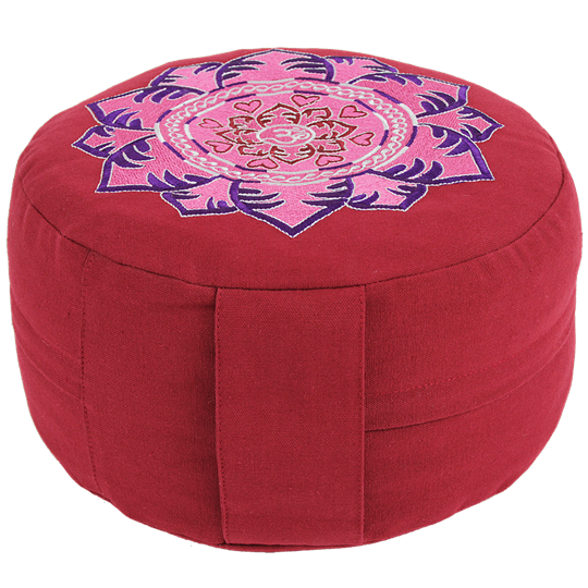 Bild von Meditationskissen Classic LOTUS "OM"  Höhe 15 cm in Weinrot von Lotus Design