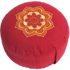 Bild von Meditationskissen CLASSIC MANDALA Höhe 15 cm in Rot/Gold von Lotus Design