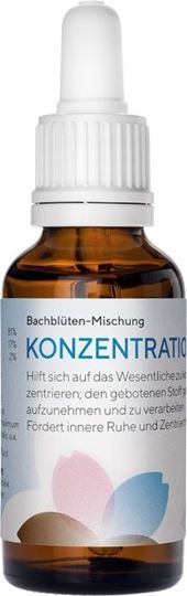 Immagine di Bachblüten-Mischung Konzentration, 30 ml Tropfen von Phytodor