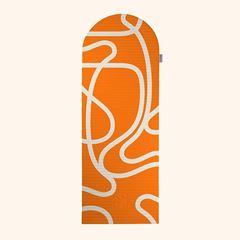 Picture of ARCHY Exercise Mat - Bari print (orange and white)