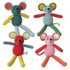 Picture of Crochet Super Mouse Assorted 4 colours, VE-8