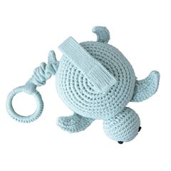 Bild von Crochet Music Box Turtle Misty Blue , VE-3