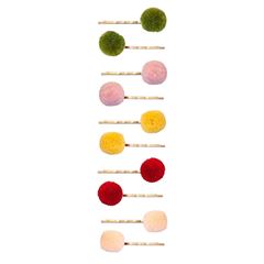 Immagine di Hairpins Pom Pom (2/card) Assorted 5 colours, VE-25