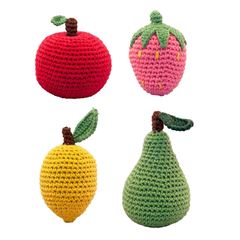 Bild von Crochet Rattles Fruit Assorted 4 designs, VE-12