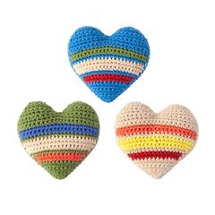 Picture of Crochet Rattle Heart Assorted 3 designs, VE-12