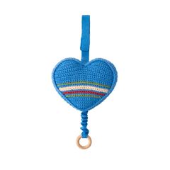 Picture of Crochet Music Box Heart Blue, VE-3