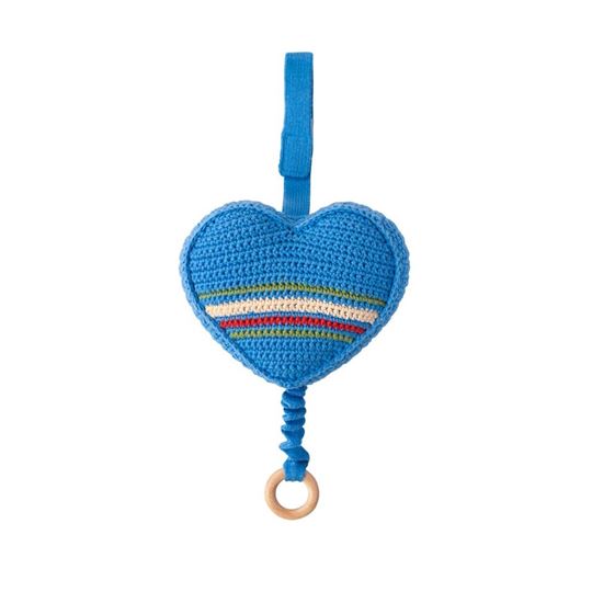 Immagine di Crochet Music Box Heart Blue, VE-3