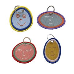 Picture of Keyrings Happy Faces Assorted 4 designs, VE-12