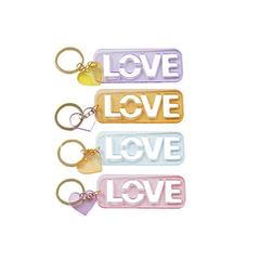Picture of Keyrings LOVE Assorted 4 colours, VE-12