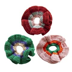 Image de Scrunchy Crochet Assorted 3 designs, VE-12