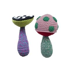 Bild von Crochet Rattles Kusama Mushroom Assorted, VE-8