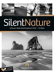 Image de Silent Nature - Schwarz-Weiss-Wochenplaner Kalender 2025