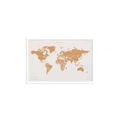 Picture of Miss Wood Cork Map - World - S Special Edition White