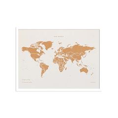 Bild von Miss Wood Cork Map - World - M Special Edition White