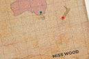 Bild von Miss Wood Cork Map - World - S Old School