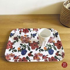 Picture of wooden tray hibiscus, VE-4
