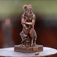 Bild von Kleine Figur Pan, Resin, Bronze-Finish, H ca. 8 cm