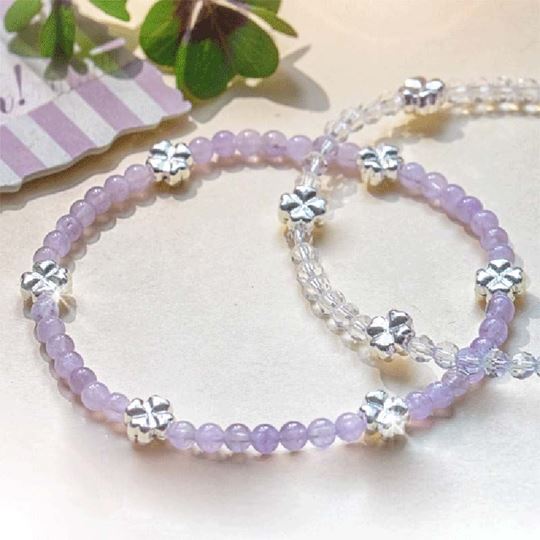 Image sur Armband Lavendelquarz, lila,  Glücksklee