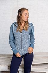 Image de Sweatjacke in jeansblau von The Spirit of OM