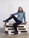 Bild von Sweatjacke in jeansblau von The Spirit of OM