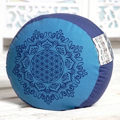 Immagine di Meditationskissen rund in azur/ozeanblau 38x17cm von The Spirit of OM