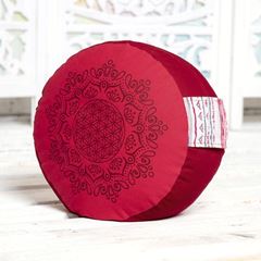 Immagine di Meditationskissen rund in hibiskus/rot 38x17cm von The Spirit of OM