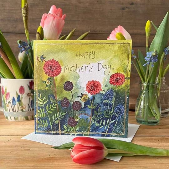 Image sur DAHLIA & SEA HOLLY MOTHERS DAY CARD