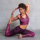 Image sur Yoga-Leggings Buddhi lang in aubergine von The Spirit of OM