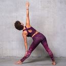 Image sur Yoga-Leggings Buddhi lang in aubergine von The Spirit of OM