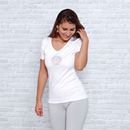 Picture of Shirt Flower of Harmony mit 1/4 Arm in weiss von The Spirit of OM