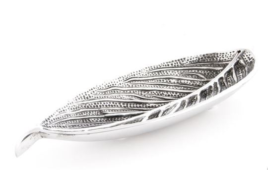 Image sur Räucherstäbchenhalter Blatt, silber