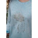 Bild von Shirt Peaceful Lotus mit Spitze in sky-blue von The Spirit of OM