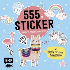 Bild von 555 Sticker – Flamingo, Einhorn, Lamaund Co