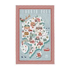 Picture of North Pole Cotton Tea Towel - Ulster Weavers