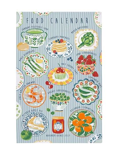 Immagine di Food Calendar Cotton Tea Towel - Ulster Weavers