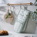 Picture of Sage Stripe Double Oven Glove - Ulster Weavers