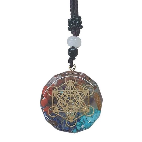 Picture of Halskette Orgone Metatron Edelsteine 4cm mit 30cm langem Nylonband