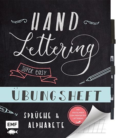Bild von Handlettering – Super easy! Übungsheftmit original Tombow ABT Dual Brush Pen