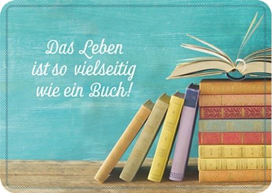 Bild von Postkarte. Das Leben ist so vielseitigwie ein Buch! 10 Ex.