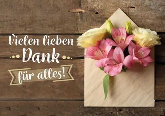 Image sur Faltkarte Vielen lieben Dank für alles!6 Ex.