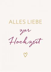 Bild von Postkarte. Alles Liebe zur Hochzeit 6Ex.