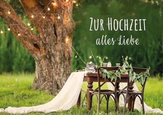 Immagine di Postkarte. Zur Hochzeit alles Liebe