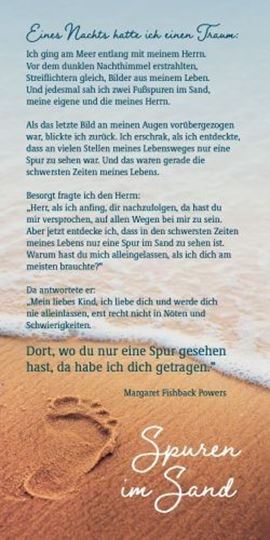 Bild von Fishback Powers M: Faltkarte Spuren imSand