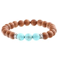 Immagine di Motivation Crystal-Apfelholz-Armband mit Türkis