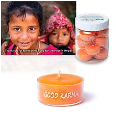 Picture of Stearin Teelicht-Box Good Karma