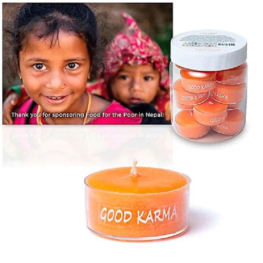 Immagine di Stearin Teelicht-Box Good Karma