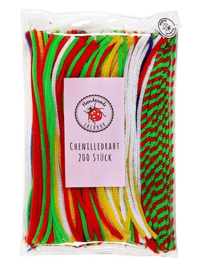 Immagine di Chenille Draht 200 Stück Grundfarben